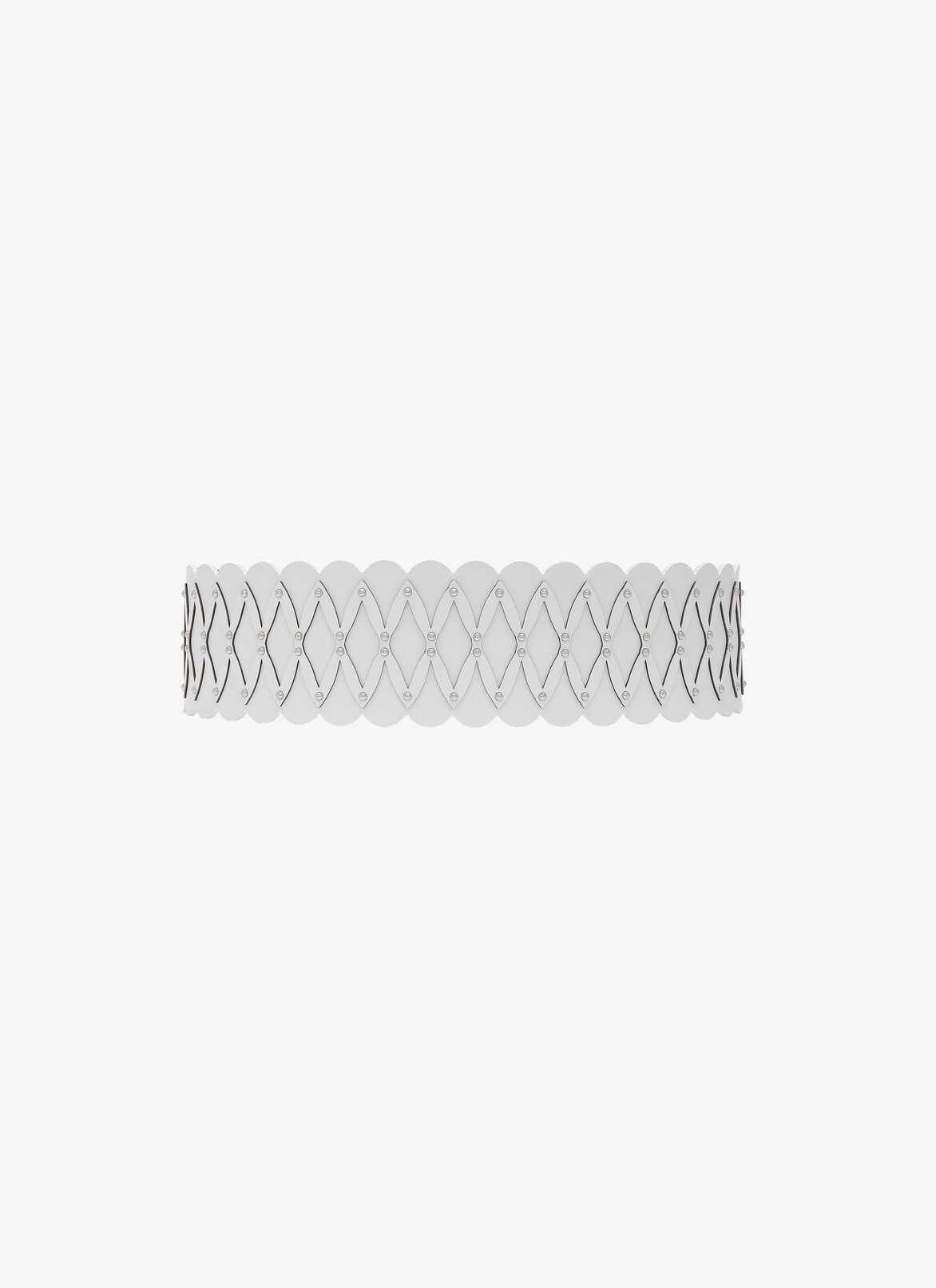 BELT C.LUX PETALE CUIR+RIVET OPTICAL WHITE ALAÏA WHITE  BELT C.LUX PETALE CUIR+RIVET OPTICAL WHITE